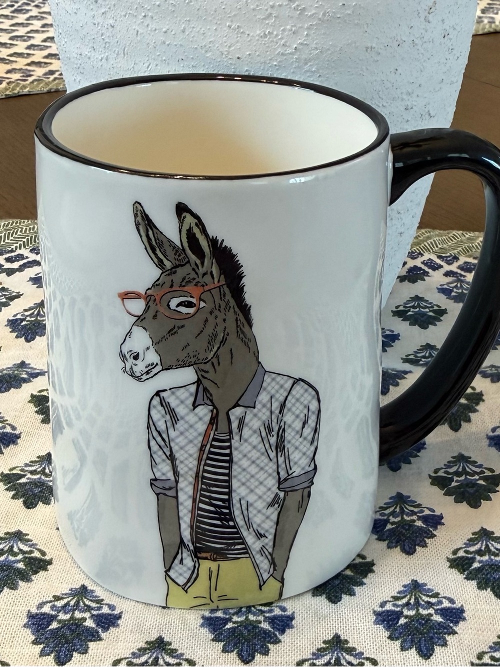Signature Housewares Incorporated Hipster Horse Coffee Tea Stoneware Coffee Mug